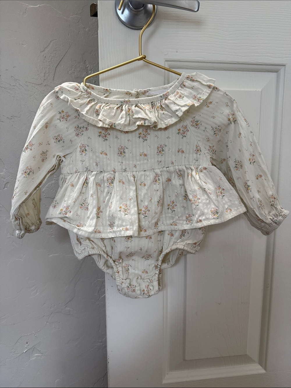 Jamie Kay Cream Floral Ruffle One-Piece